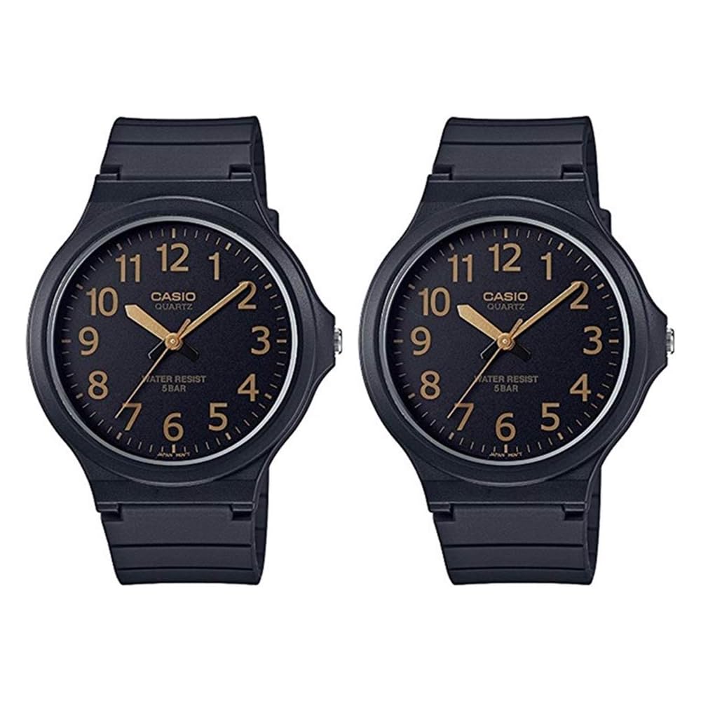Casio Cheap Casio Retro Couple Watches Analog Black MW-240-1B2JH with Storage Case