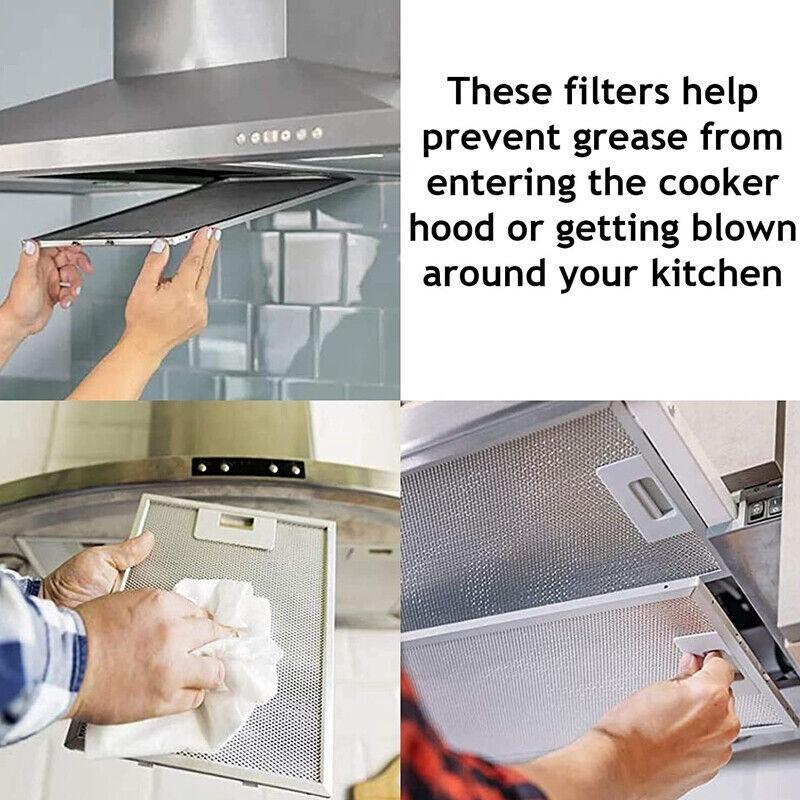 2ks univerzální filtry odsavače par Kovová síťovina odsavač ventilační filtr 320x260 mm