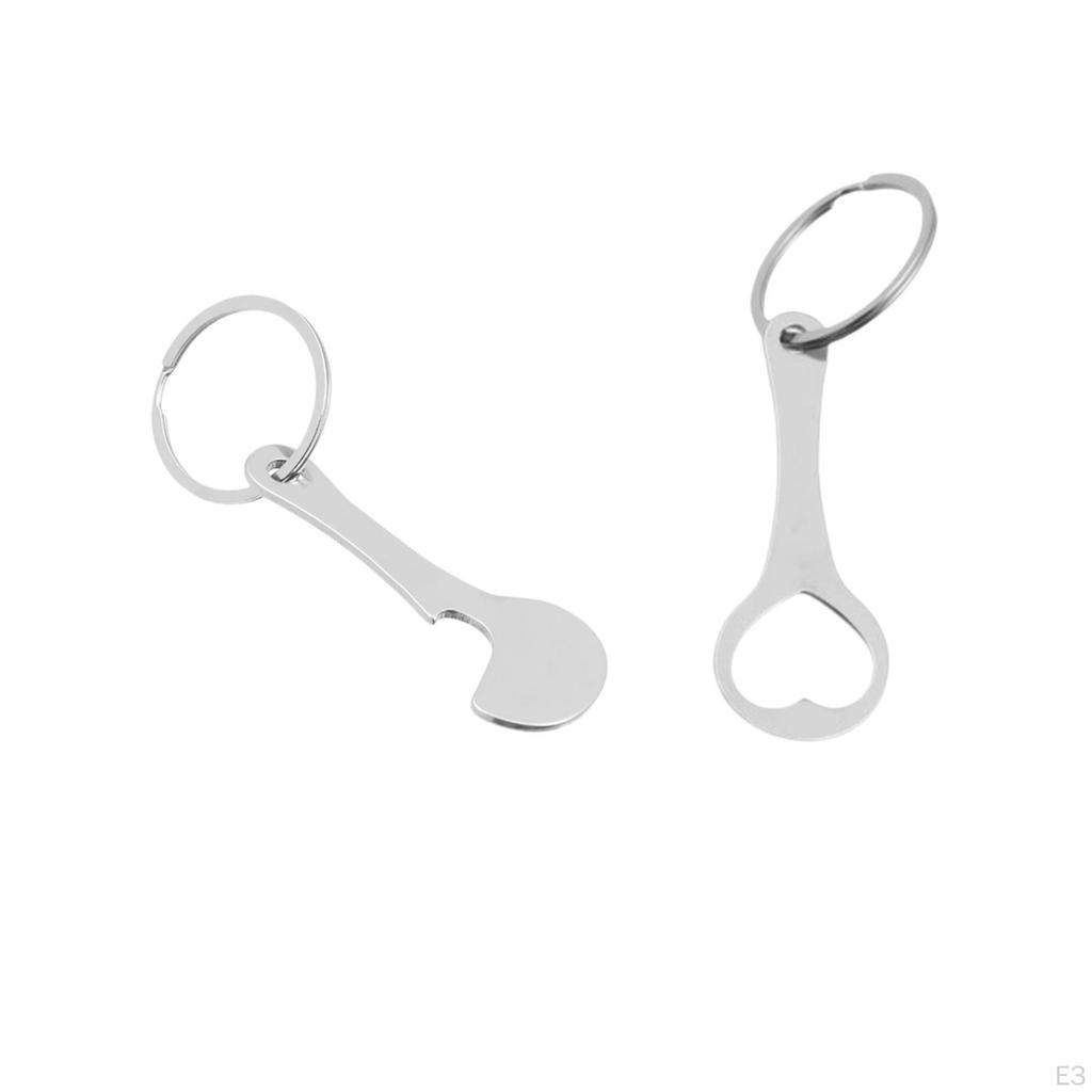 Keychain Trolley Tokens Pendant ,Keychain Bottle Opener Tool ,Pocket ,Keyring for Shopping