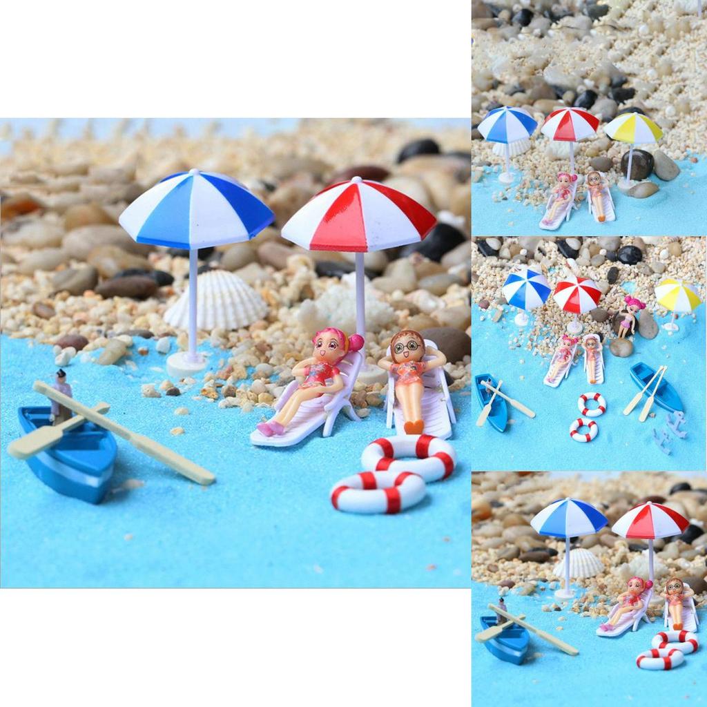 Mini Beach Ornament Micro Landscape Fairy Garden Decorative Doll House Accessory