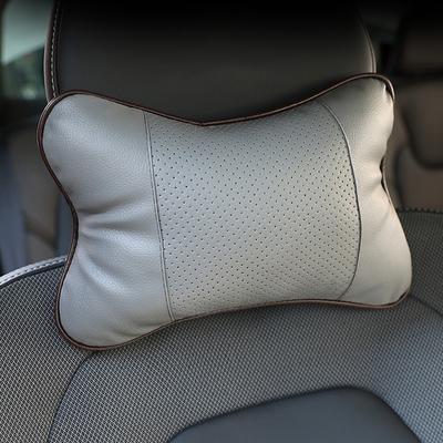 Universal Car Neck Pillows Both Side Pu Leather Pack Headrest for Head Pain Relief Filled Fiber Car Pillow Neck Pillow For