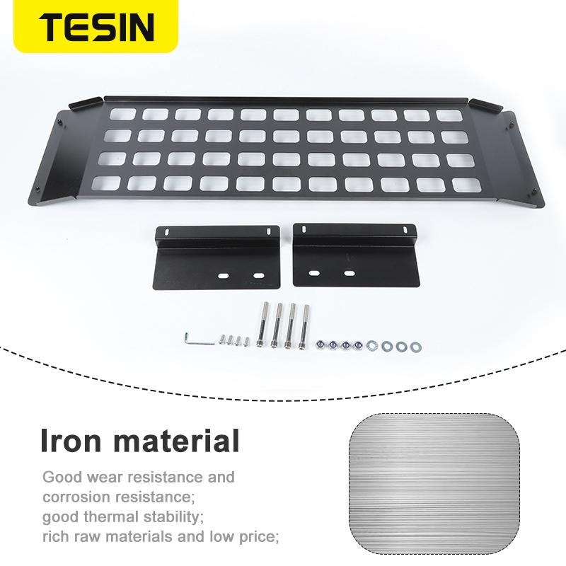 TESIN Auto Zadní řada Střecha Úložný prostor zavazadel Rozšiřovací organizér Police Příslušenství pro Jeep Wrangler JL Gladiator JT