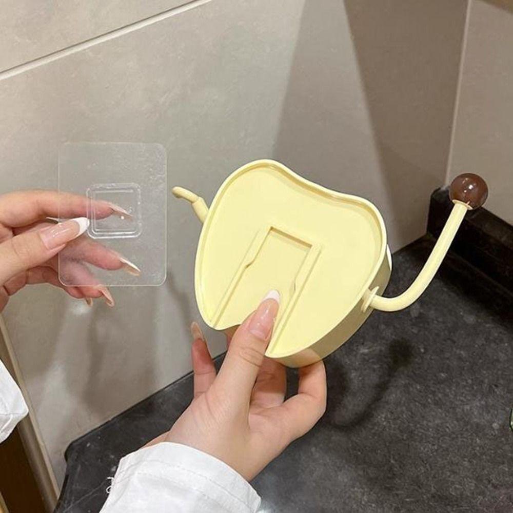 Tooth Shape Toothbrush Holder Plastic Sundry Storage Box Cute Bathroom Shelf  Kitchen