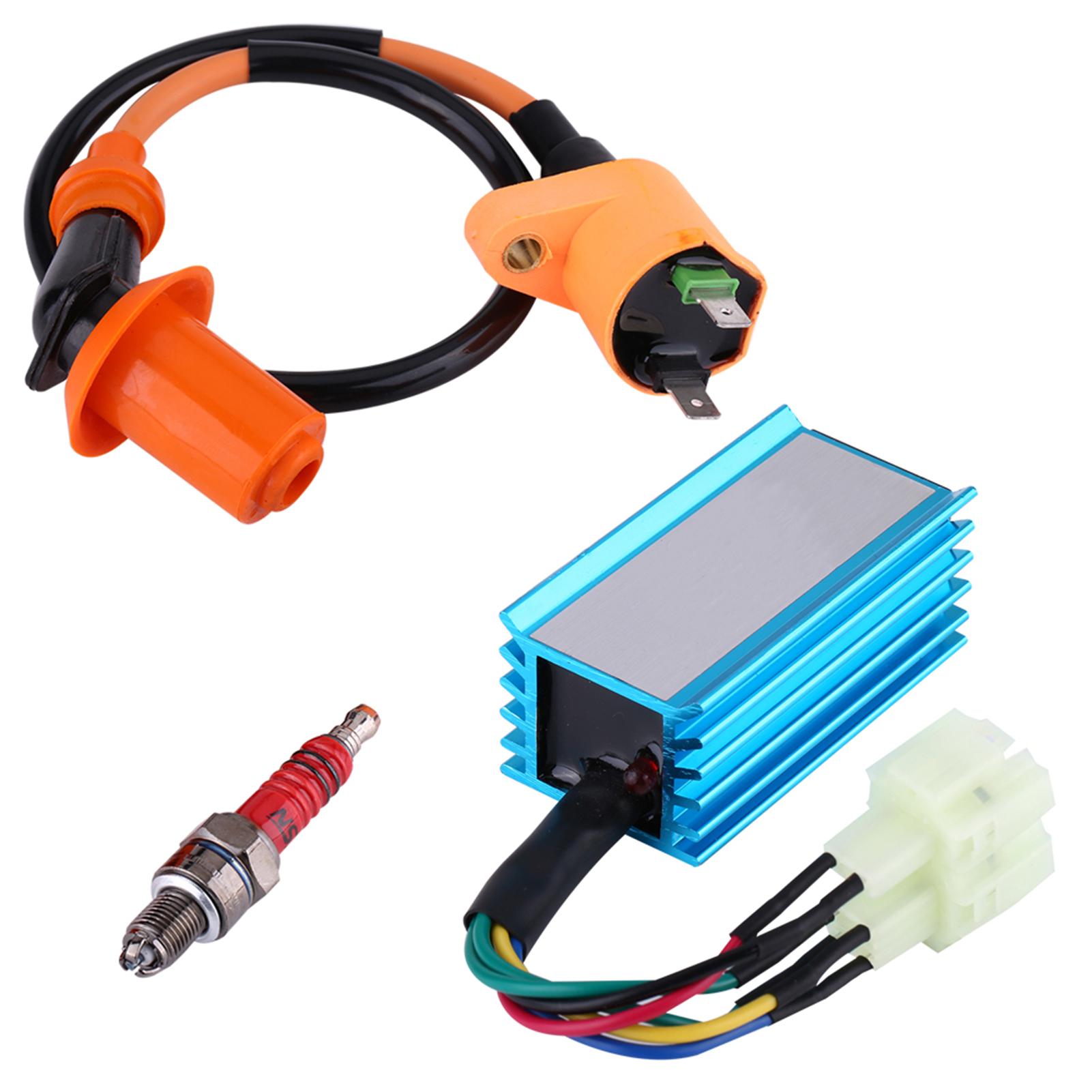 

6-контактный провод, катушка зажигания CDI, свеча зажигания, подходит для скутера GY6 50CC 125CC 150CC