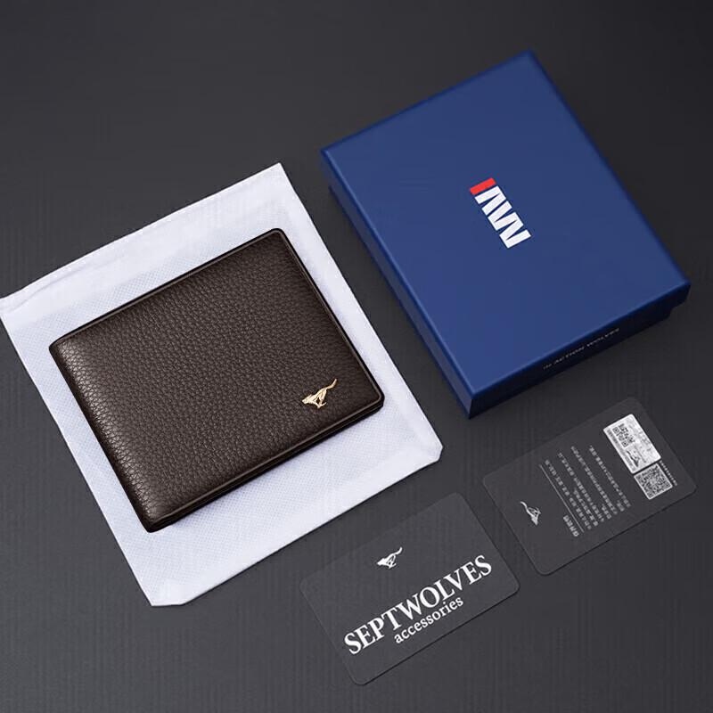 Seven Wolves Men's Genuine Leather Bi-fold Wallet