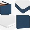 Ottoman Bed with Mattress & LEDs Blue 90x190 Cm Fabric