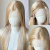 Ashely Blonde Wig 26inch 13x4 Lace Front Cosplay Wigs 613 Long Straight Natural Silky Synthetic Lace Frontal Wig for Daily Use