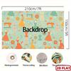 2D Flat Printing Winter Gingerbread Backdrop for Kids Christmas Party