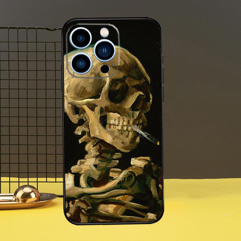 Gothic Skull Case For iPhone 16 15 14 13 12 11 Pro Max X XR XS 7 8 Plus 12 13 Mini Bumper Cover