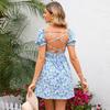 2025 new European station Amazon summer women's clothing small floral vacation style French beach casual dress