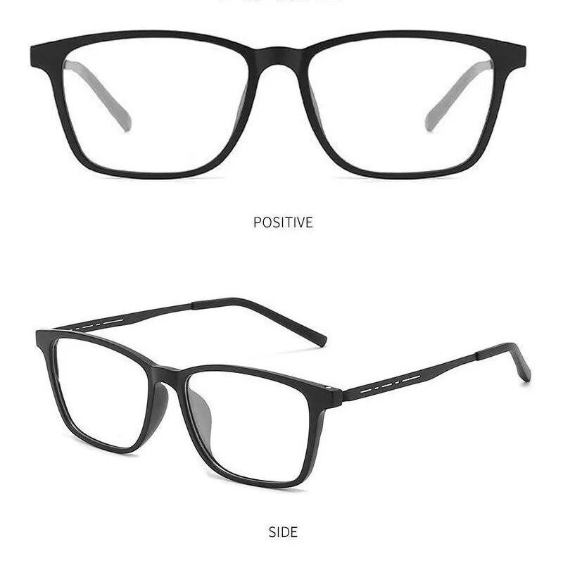 Ultraleichte Reine Titan Lesebrille für Herren Damen Blaulichtfilter Alterssichtigkeit Brille Mode Matt Schwarz Computerbrille