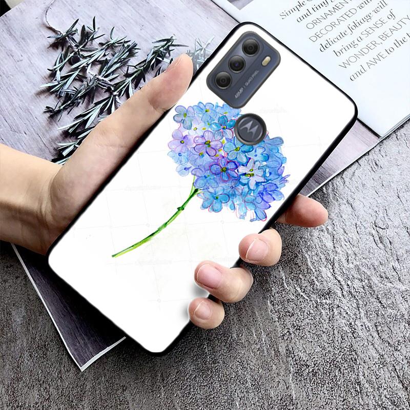 Etui na telefon z motywem hortensji dla Motorola Edge 50 40 Pro 40 30 Ultra Neo G Power G Stylus G Play E32 E20 E40