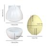 DIY Knitting Yarn Egg Shaped Oval Silicone Mold for Resin Candle Making Gypsum Plaster Storage Jar Cup Molds