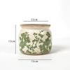 Retro Blue & White Distressed Ceramic Succulent Pot – Simple Decorative Vase for Green Plants & Flowers