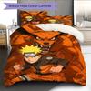 Naruto Anime Wzór Naruto Uzumaki Pościel Dekoracja Domu Prezent Urodzinowy (1 * poszwa na kołdrę + 2 * poszewki na poduszki, bez rdzenia)