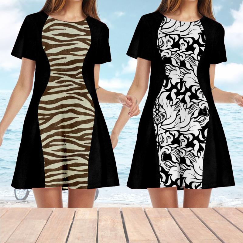 

Новое женское повседневное летнее платье с короткими рукавами с мягким принтом Модное платье с о-образным вырезом Plus Size XS-6XL