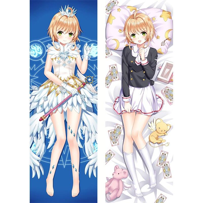 

60x180 см SAKURA Card Captor Dakimakura косплей аниме KINOMOTO SAKURA наволочка 3D двухсторонняя отаку женская наволочка с рисунком