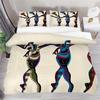 African Woman Bedding Set Vintage Africa Country Comforter Cover for Kids Boys Girls Teens Boho Style Exotic Nation Microfiber