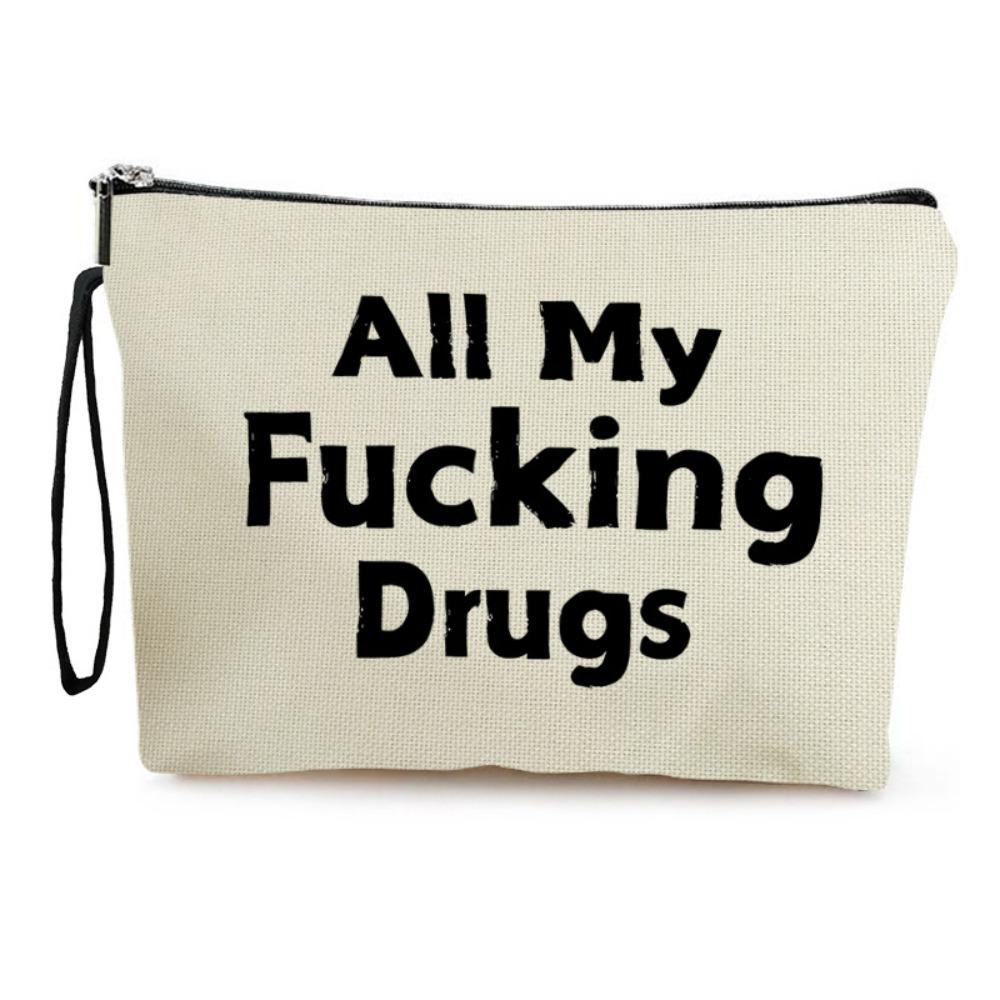 

2PCS Non Waterproof Travel Makeup Bags Soft Cosmetic Pouch Lightweight Lipstick Bag Women Style A