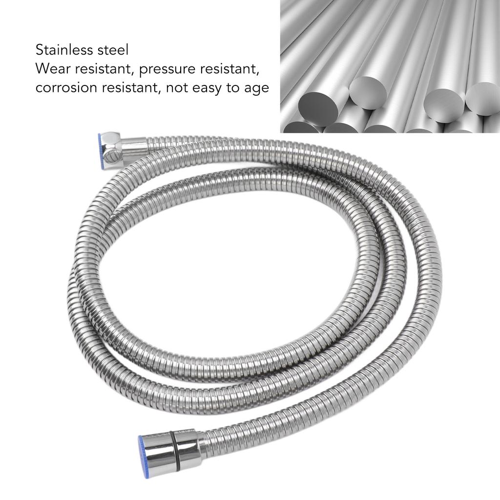 59in Shower Hose Explosion Proof Heat Resistant Flexible Stainless Steel Shower Hose Extra Long for Bathroom Electroplating