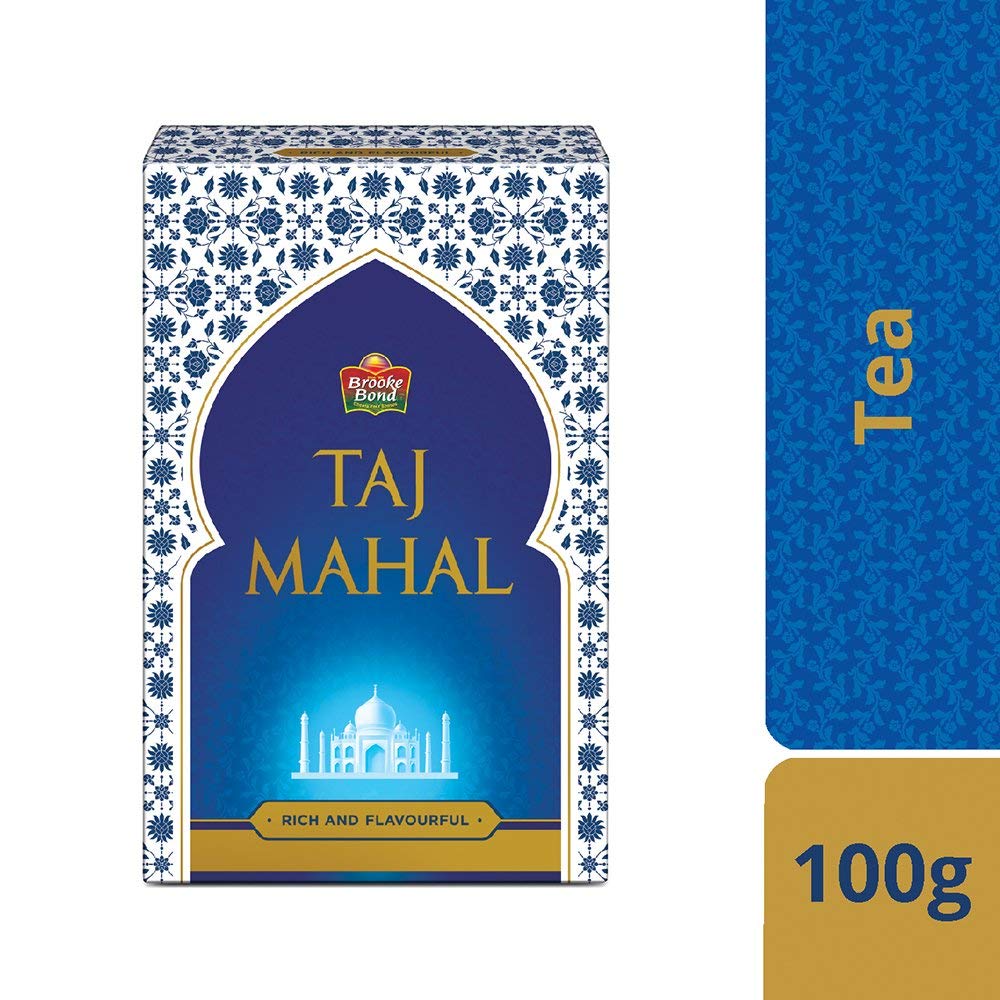 Taj Mahal Brooke Bond Green Tea 100 Gram Pack of 1 Premium Fresh Tea Leaves Flavorful Aroma