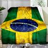 1PC Brazil Artwork Printed Soft Flannel Blanket Throw for Adult Bedroom Living Room Sofa Camping Travel Fan Gifts Christmas Gifts