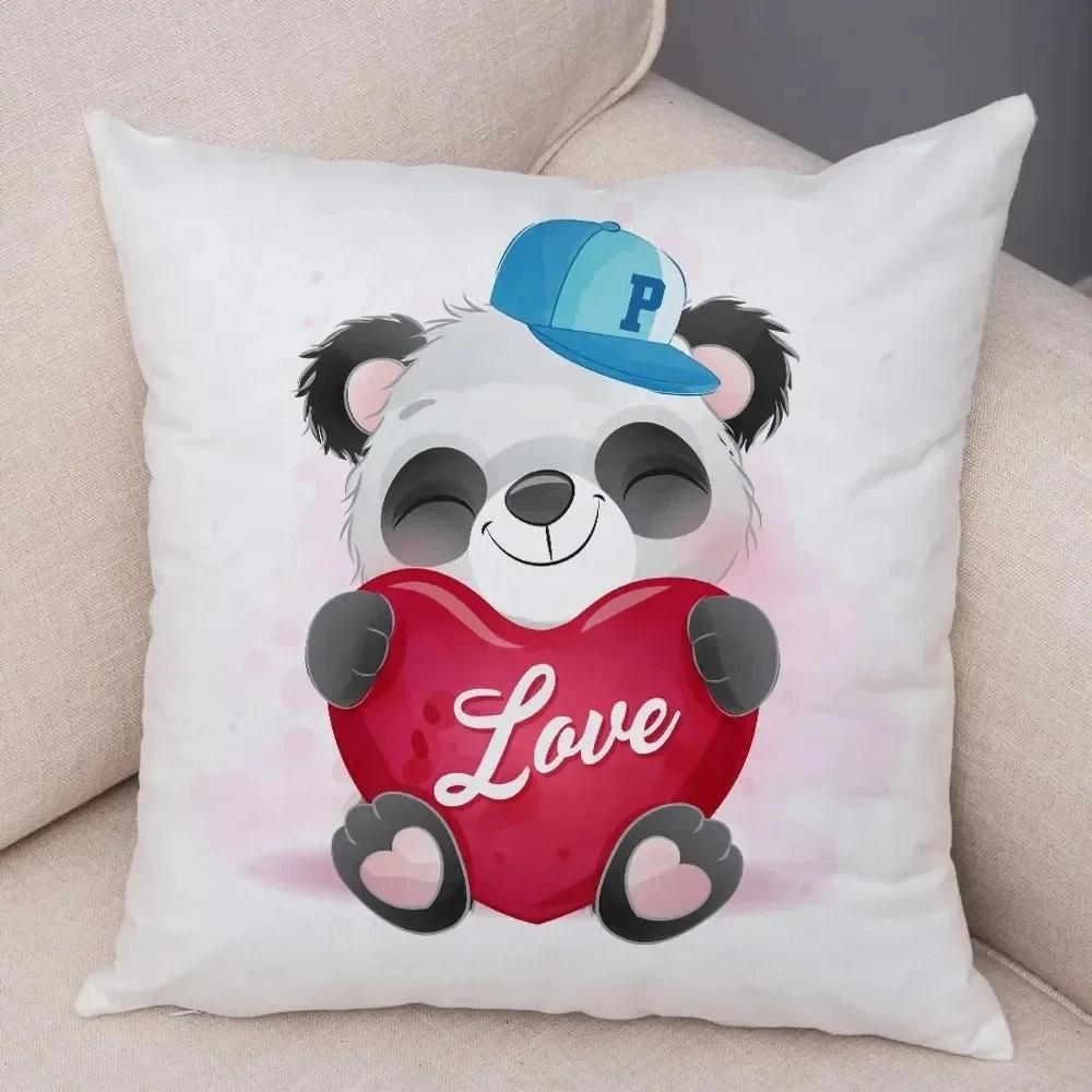 Cartoon Chinese Panda Decorative Pillowcase Car Ornaments Office Living Room Sofa Home Pillowcase Perfect Gift for Children