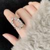 Exaggerated Geometric Oval Hollow Ring for Women - Stylish and Adjustable, Perfect for Index Finger