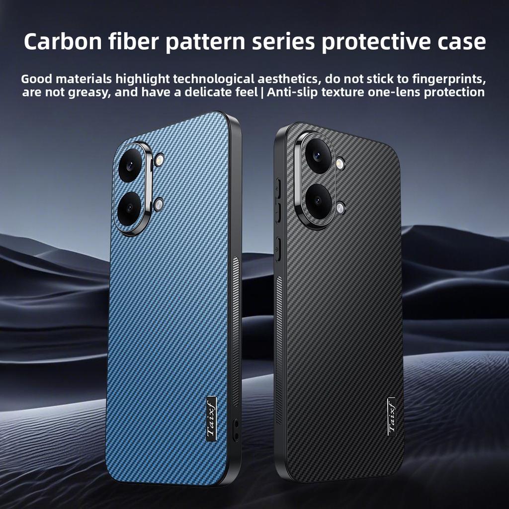 Geschäftliches Carbonfaser-Muster Hülle für Xiaomi POCO X8 Pro Max X8 F8 Ultra F8 Pro M8 Stoßfeste Linse Vollschutz Abdeckung