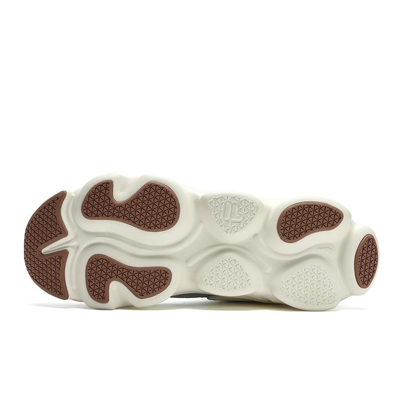 FILA Versatile Trendy Thick Sole Height Increasing Low Top Casual Shoes Men sneaker Off-White Pelican-Brown F12M422111FAP