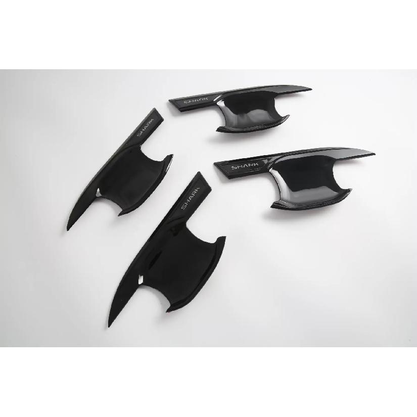 For BYD SHARK 2024 2025 2026 RHD ABS Chrome Carbon Black Door Handle Cover Door Bowl Frame Trims Sticker Car Styling Accessories