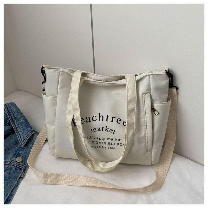 Shoulder bag, simple and fashionable printed tote bag, large capacity, daily commuting versatile underarm bag