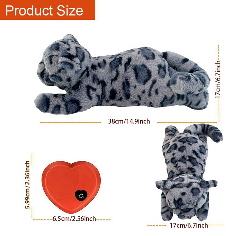 Игрушка-сердцебиение для кошки, плюшевый питомец для обнимания, кукла-помощник для сна, игрушки-сердцебиение для щенков, плюшевая подушка-сердцебиение, успокаивающие игрушки для щенков серый