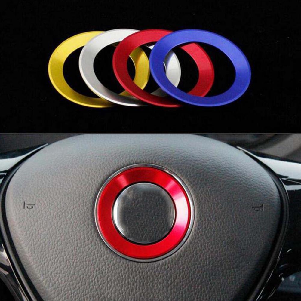 Impeccable Finish Aluminum Alloy Steering For Wheel Emblem Decorative Ring Add a Distinctive Touch to Your For W