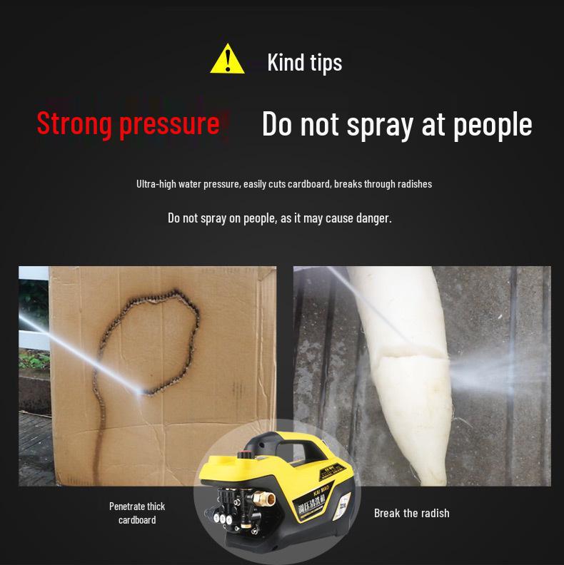 Kaimao Adjustable Pressure High-Pressure Washer 220V - Portable Home and Car Water Gun.