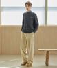 APPLE+RIND Warm Brushed Mock Neck T-Shirt_Navy Stripe