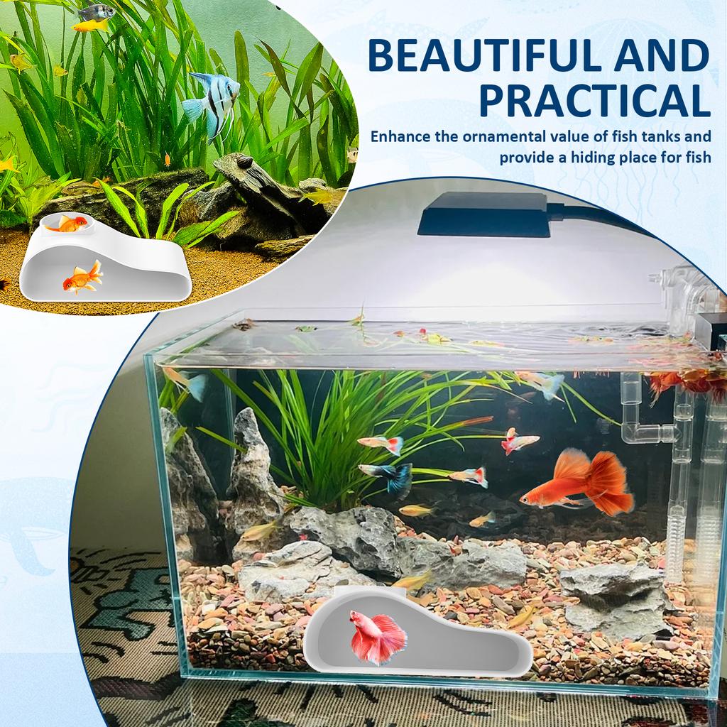 Unique Aquarium Cave Reusable Plastic Aquarium Underground Tunnel Cave with Single Hole Design for Fish Tank Decoration Breeding