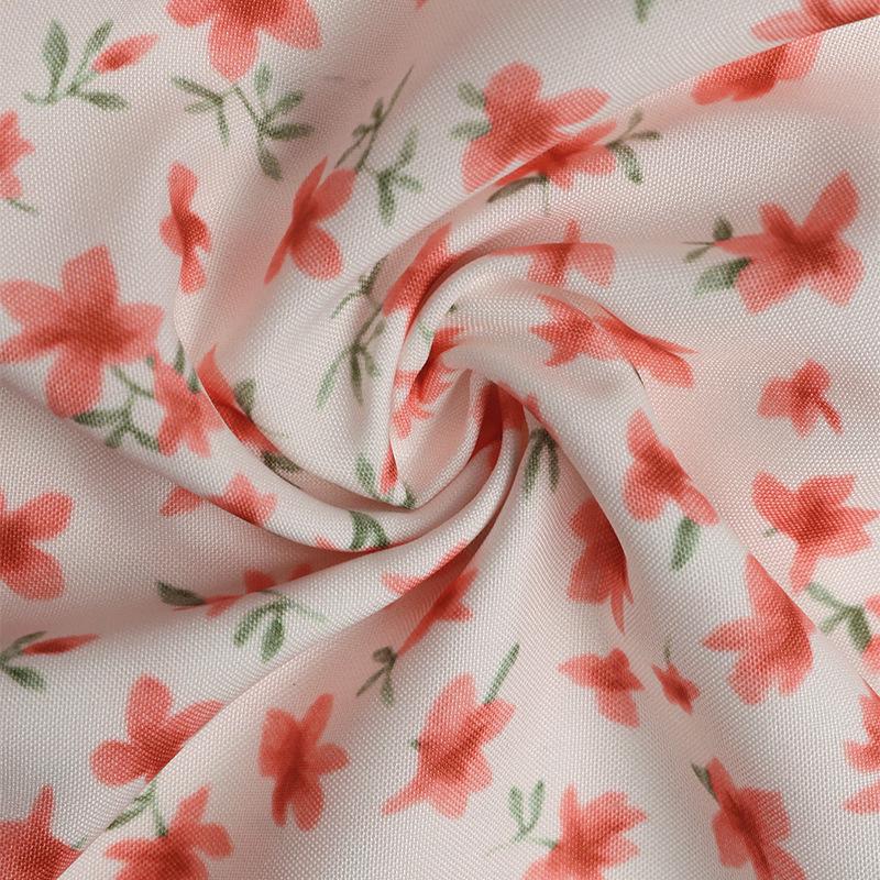 Summer 2026 Floral Print V-Neck Backless Dress – Women's Short-Sleeved Skirt