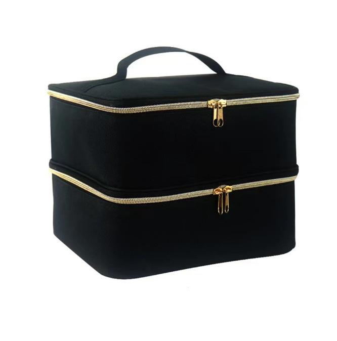 

Сумка для хранения лака для ногтей, сумка для эфирного масла, портативный косметический набор для ухода за ногтями, коробка для хранения инструментов по уходу за ногтями, двухслойная, 30 отделений