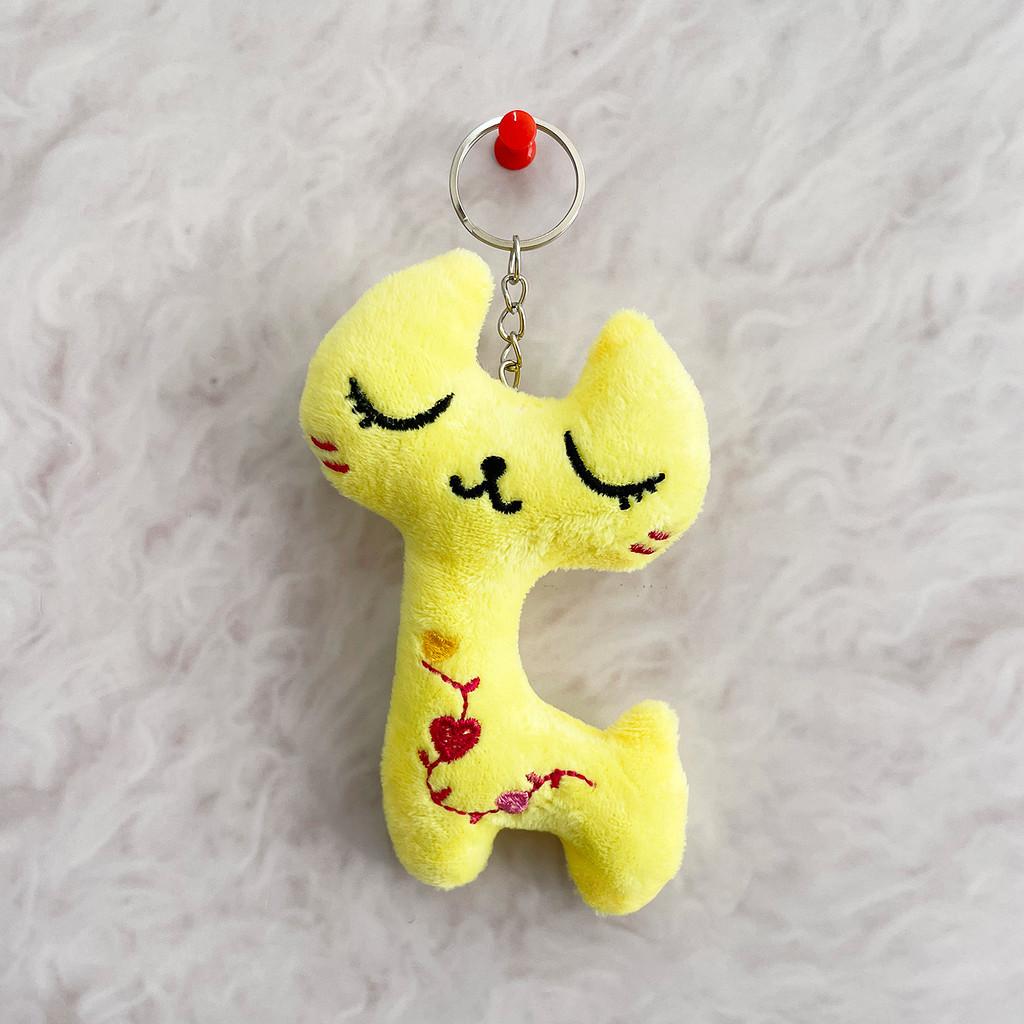 Plush Cat Toy Keychain With Pp Cotton Filling For Kids And Adults