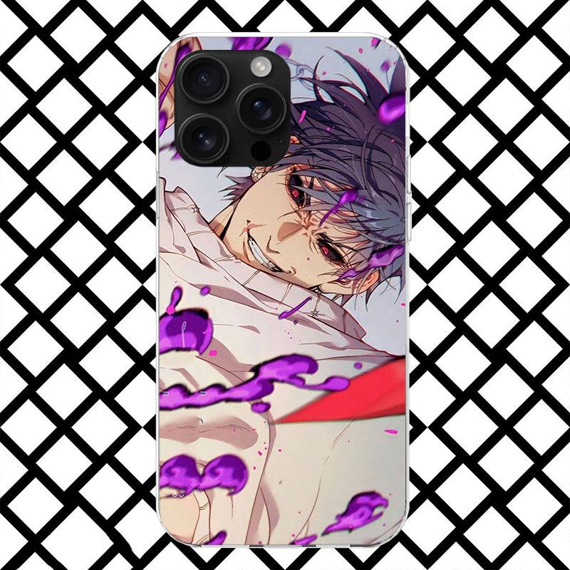 Kaisen J-Jujutsu Fushiguro Toji Handyhülle für iPhone 17 Air 16 16E 15 14 Plus 13 Mini 12 11 Pro Max 7 8 + SE 2020 Weiche Hülle Fu