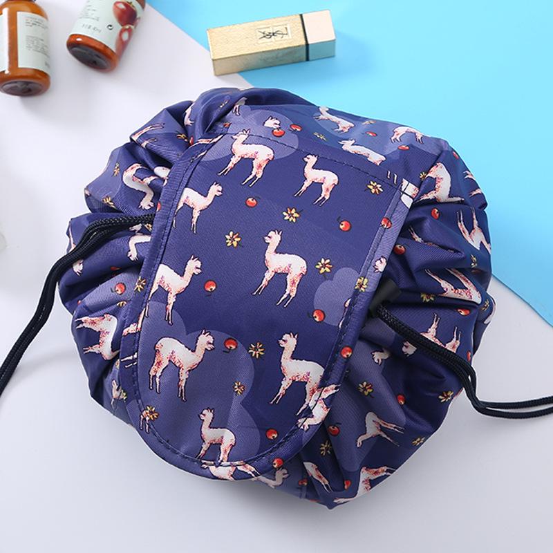 Korean Big Drawstring Capacity Cosmetic Bag Makeup Bag Waterproof Toiletries Storage Bags Travel Kit Ladies Beauty Bag Organizer