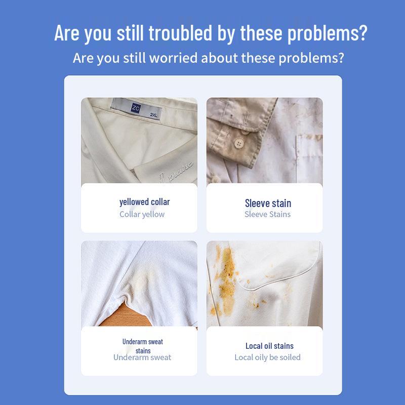 Collar and Cuff Stain Remover: Effectively Cleans Yellowing, Sweat, and Mold Stains