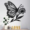 Butterfly Flower Metal Wall Art Vintage Iron Sculpture Home Garden Decor Gift