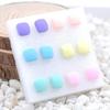 Fashion Jewelry Boutique Rubber Frosted Earrings Earrings 6 Pairs of Plastic Needles