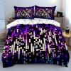 Colorful Pixel Art Decor Set Bedding Set with 1 Duvet Cover 2 Pillowcases Single Double King Queen, Gift