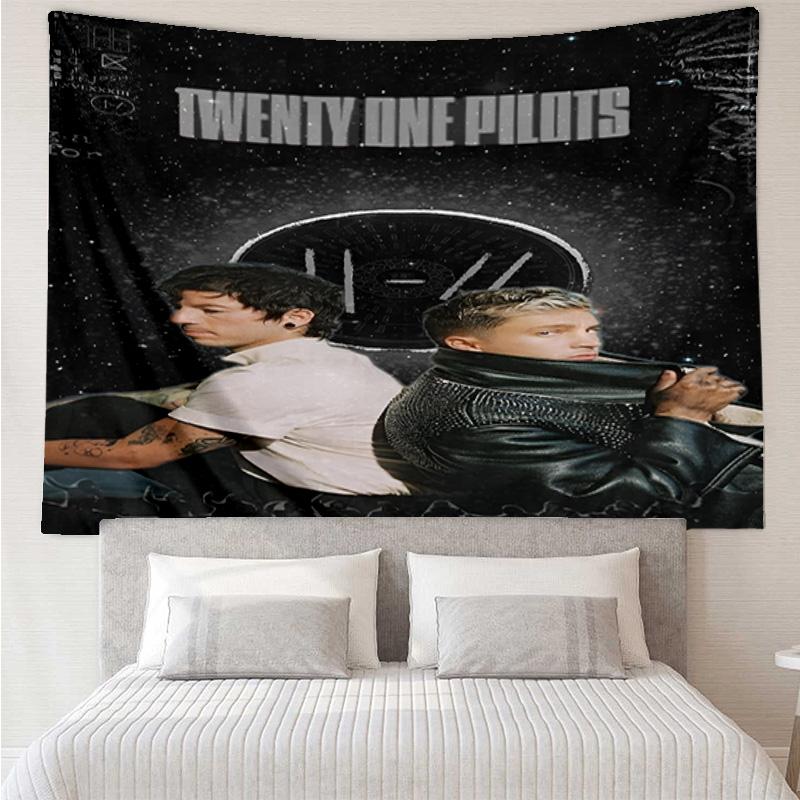 Twenty One Pilots Music Evolution Quick-Dry Tapestry Hanging for Bedroom,Livingroom, Playroom,Decor Art Room Wall Tapestry Holiday and Birthday Gifts