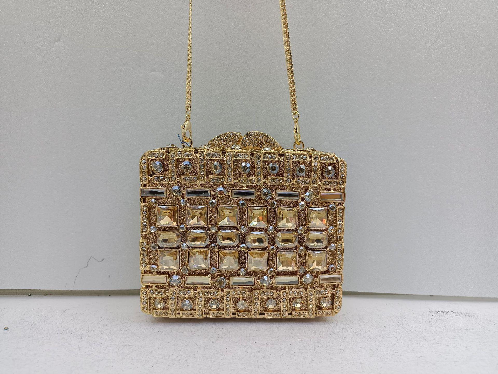 Diamond Spot Dinner Bag Empty Metal Hard Box Diamond Bag Banquet Dress