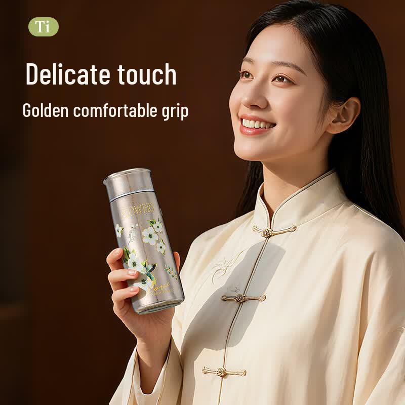 Xinke Pure Titanium Insulated Tea Water Bottle