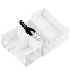 Posprica Textile Storage Box Cube Basket Bin Container Tote Organizer Divider Drawer Closet Shelf Dresser (White)